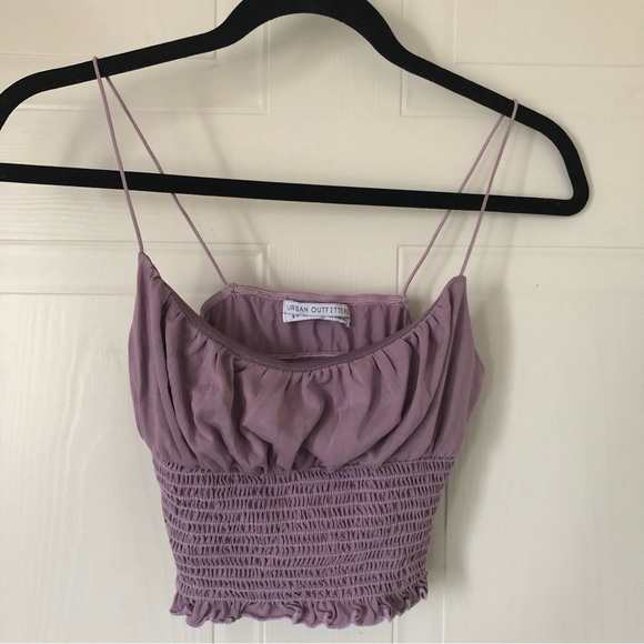 URBAN OUTFITTERS Purple Modal Smocked Tank Top - Picture 1 of 9